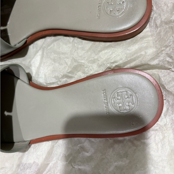 Tory Burch Light Gray Slide Sandals - Picture 4 of 11